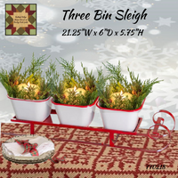 Three Bin Sleigh Decorate, Snacks or Condiments