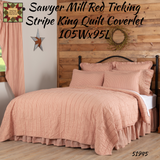 Sawyer Mill Ticking Red/Tan Bedding Collections & Accessories 25% Savings