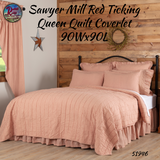 Sawyer Mill Ticking Red/Tan Bedding Collections & Accessories 25% Savings