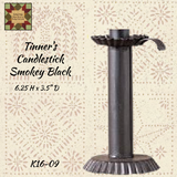 Tinner's Candlestick 6.25"H Smokey Black