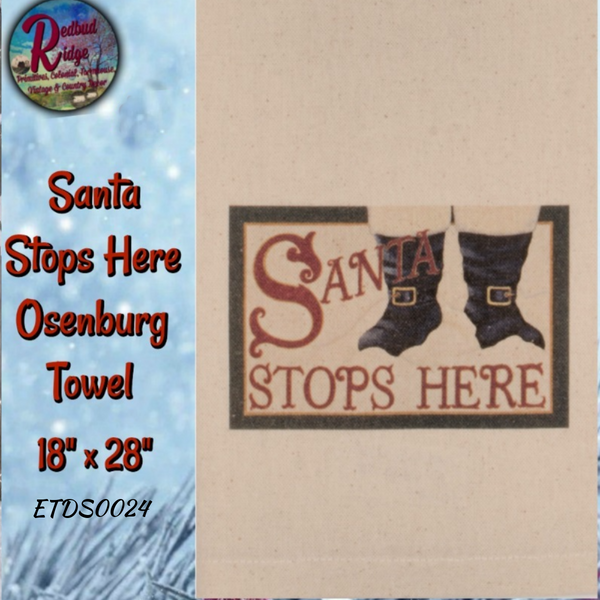 Towel Christmas Santa Stop Here