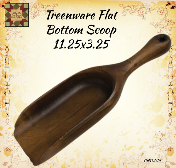 Flat Bottom Scoop Treenware 11.25"L