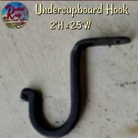 Wall Hook Under Cabinet Black Set of 2