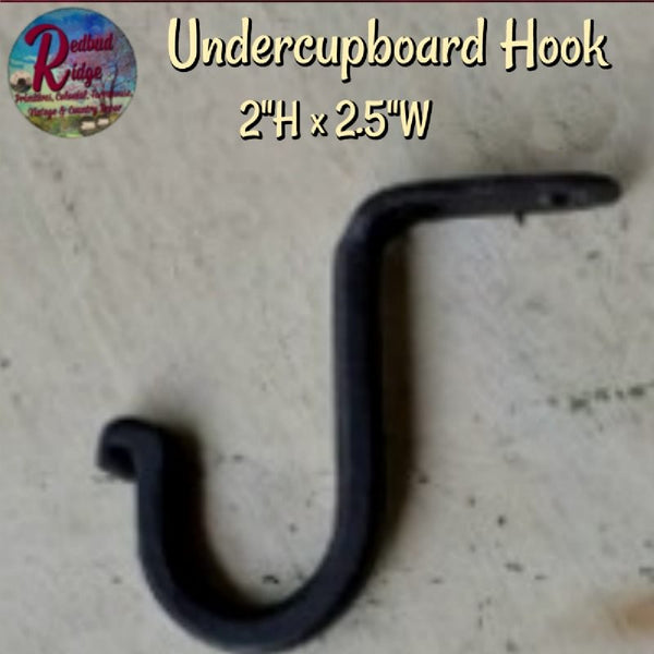 Wall Hook Under Cabinet Black Set of 2