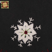 Snowflake Black Felt Embroidery Tabletop Collection & Stocking