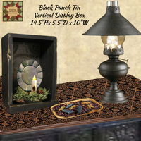 Punch Tin Wood Vertical Display Cabinet Assorted Colors & Punch Tin Patterns