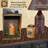 Punch Tin Wood Vertical Display Cabinet Assorted Colors & Punch Tin Patterns