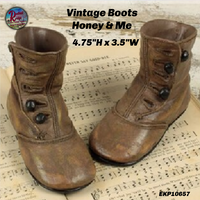 Vintage Reproduction Child's Resin Boots Honey & Me