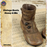 Vintage Reproduction Child's Resin Boots Honey & Me