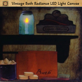 Vintage Folk Art Bath Radiance LED Canvas WATERPROOF