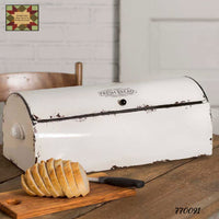 Vintage Metal Bread Box Choice Black, White or Seafoam PREORDER