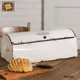 Vintage Metal Bread Box Choice Black, White or Seafoam PREORDER