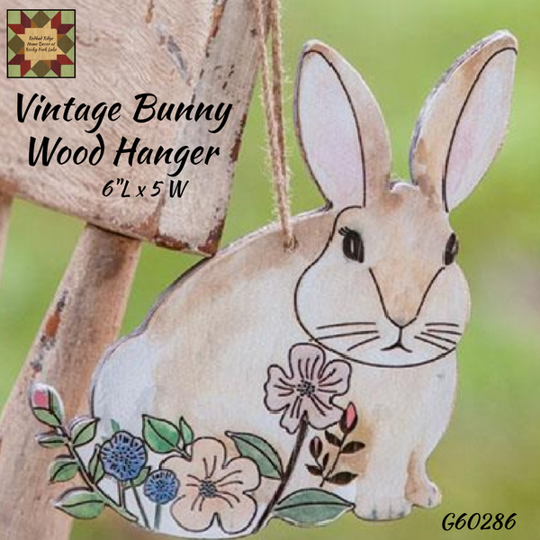 Vintage Bunny Wood Hanger
