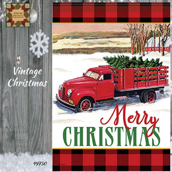 Christmas Vintage Christmas Red Truck Garden Flag