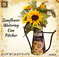 Sunflower Watering Can Pitcher