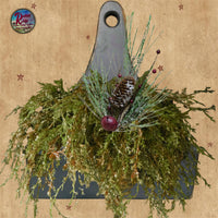 Weeping Cedar Icy Hanging Bush with Snow 17"