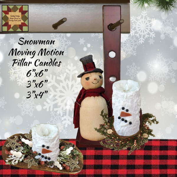 Candle Snowman Lumpy Movng Flameless Motion