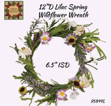 Wildflower Spring Lilac Wreaths or Spray