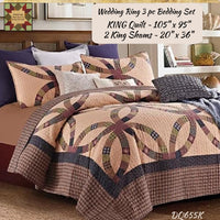 Wedding Ring 3pc King or Queen Bedding Set