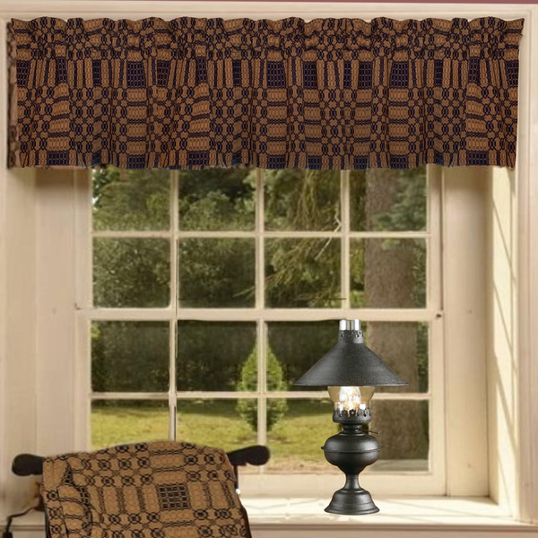 Westbury Black/Mustard Valance 72"L