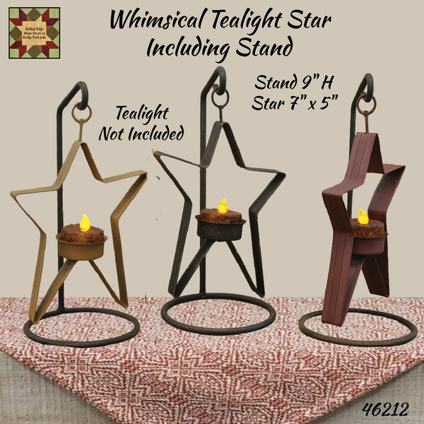 Whimsical Star Tealight Holder, Including Stand