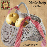 Olde Gathering White Woven Basket