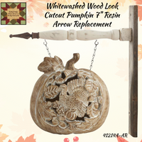 Whitewashed Wood Look Cutout Pumpkin Arrow Replacement