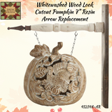 Whitewashed Wood Look Cutout Pumpkin Arrow Replacement