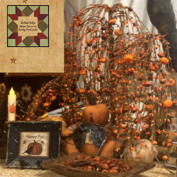 Willow Tree 12", 18" or 24"H Fall Pumpkins & Pip Berry