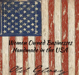 USA Aged & Distressed Hanging Wood Flag Sign 17"