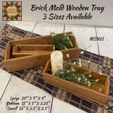 Brick Mold Wooden Tray 3 Sizes Available