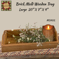 Brick Mold Wooden Tray 3 Sizes Available