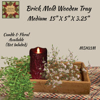 Brick Mold Wooden Tray 3 Sizes Available