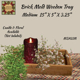 Brick Mold Wooden Tray 3 Sizes Available