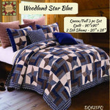 Woodland Star Blue 3 pc Bedding Set