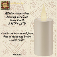 Affinity Warm White Votive Candle 3.75"H