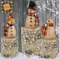 *Christmas Snowmen In The Meadow Scarfs 7"H