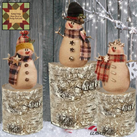 Christmas Snowmen In The Meadow Scarfs 7"H