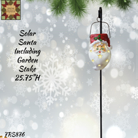 Christmas Santa Solar Light 27.5"H Including Garden Stake