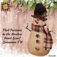 Christmas Snowmen In The Meadow Scarfs 7"H