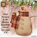 Christmas Snowmen In The Meadow Scarfs 7"H