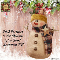 Christmas Snowmen In The Meadow Scarfs 7"H