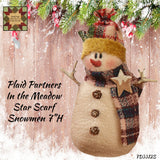 *Christmas Snowmen In The Meadow Scarfs 7"H