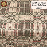 Yorktown Weave Green/Red/Linen Table Top Collection