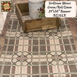Yorktown Weave Green/Red/Linen Table Top Collection