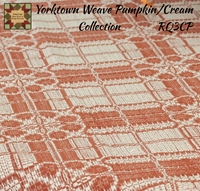 Yorktown Weave Peach & Cream Table Top Collection