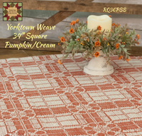 *Yorktown Weave Peach & Cream Table Top Collection