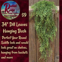 Floral Hanging Dill Leaves Bush 34"
