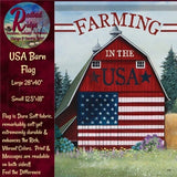 Americana July 4th Memorial Farming USA Barn Large or Garden Flag