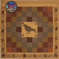 Primitive Heritage Farms Applique CROW & STAR Shower Curtain